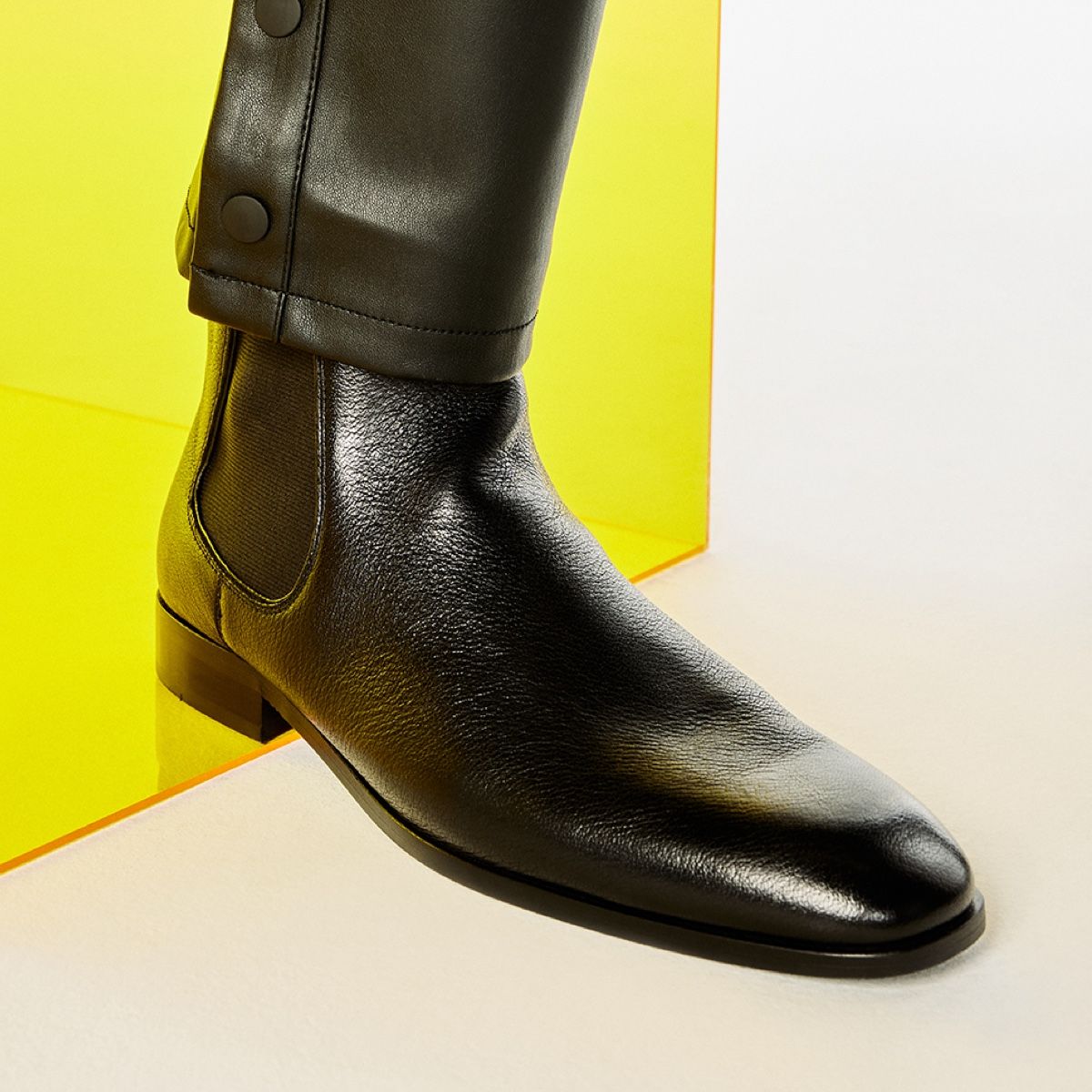 Perth Black Leather Smooth Men Dress boots