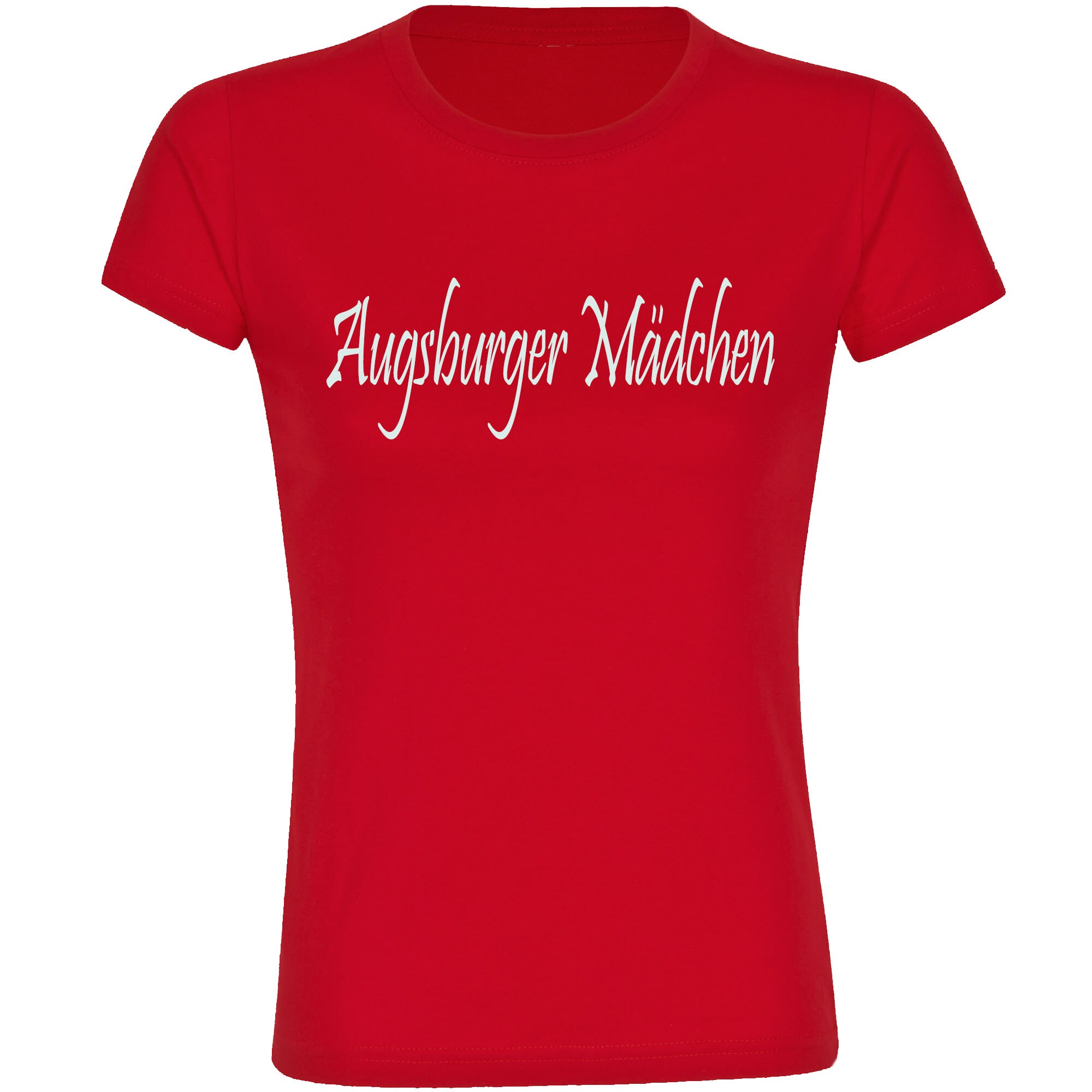 multifanshop® Damen T-Shirt - Augsburg - Augsburger Mädchen - Druck weiß