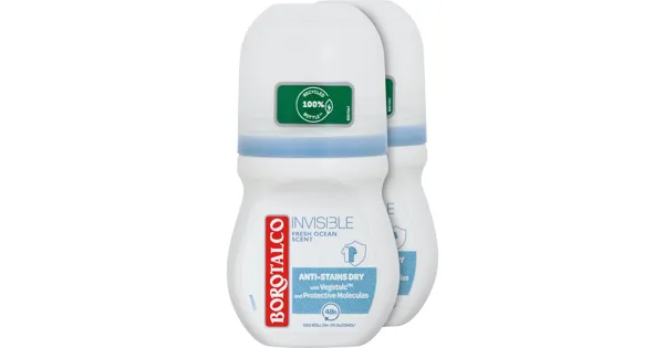 Borotalco Invisible Fresh Deo Roll On 2 x 50 ml