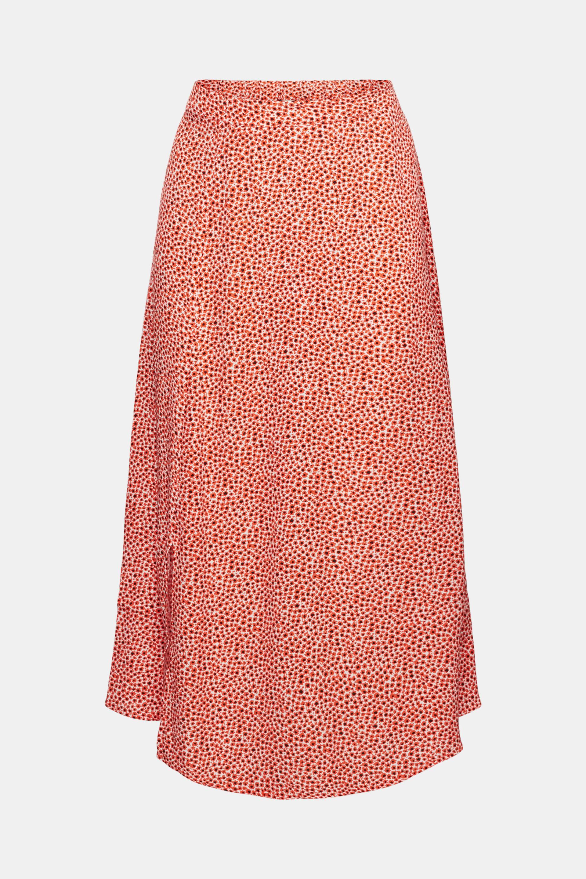 Jupe longueur midi à motif floral all-over