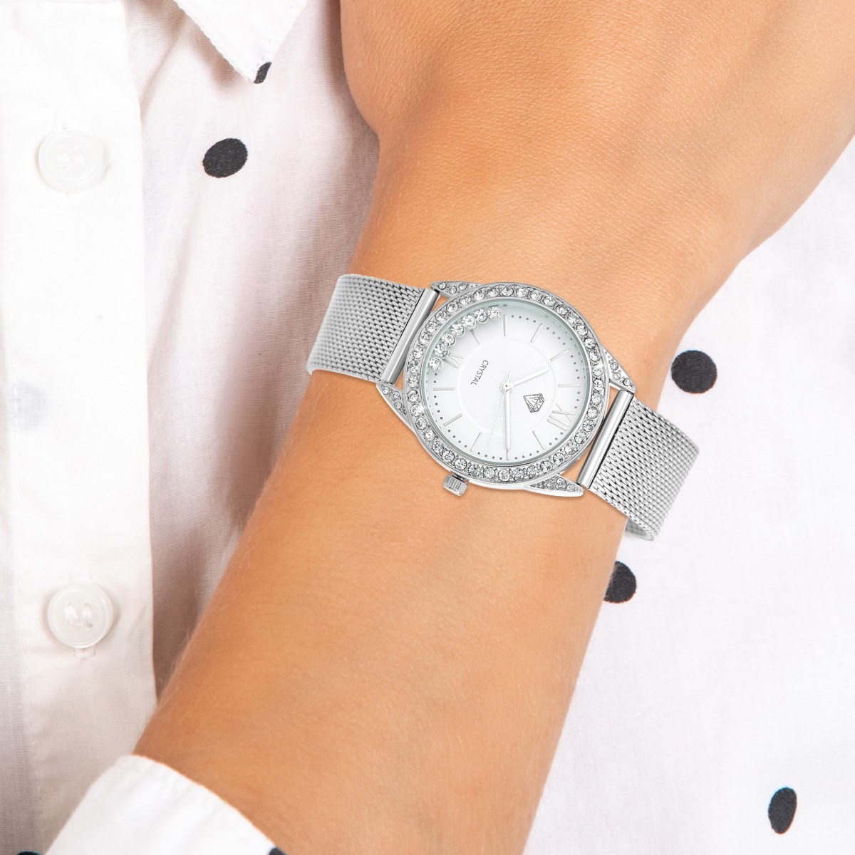 Montre Elly élégante ornée de Cristaux scintillants SC Crystal