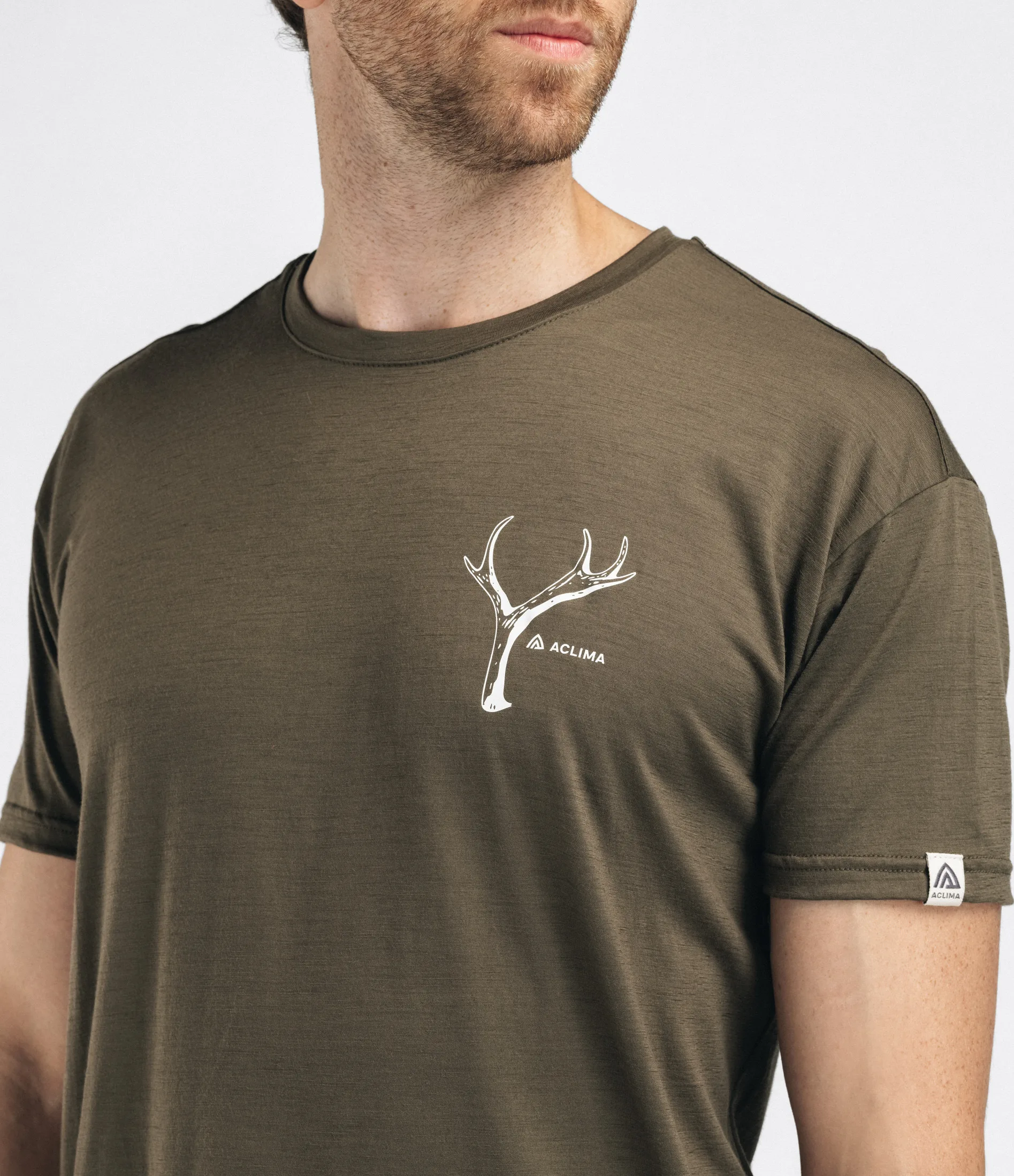 Aclima Men's Lightwool 140 Classic Tee Antler Tarmac