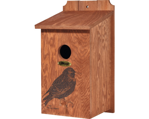 Nestkast dobar met zeefdruk stermotief 19 x 20 x 38 cm