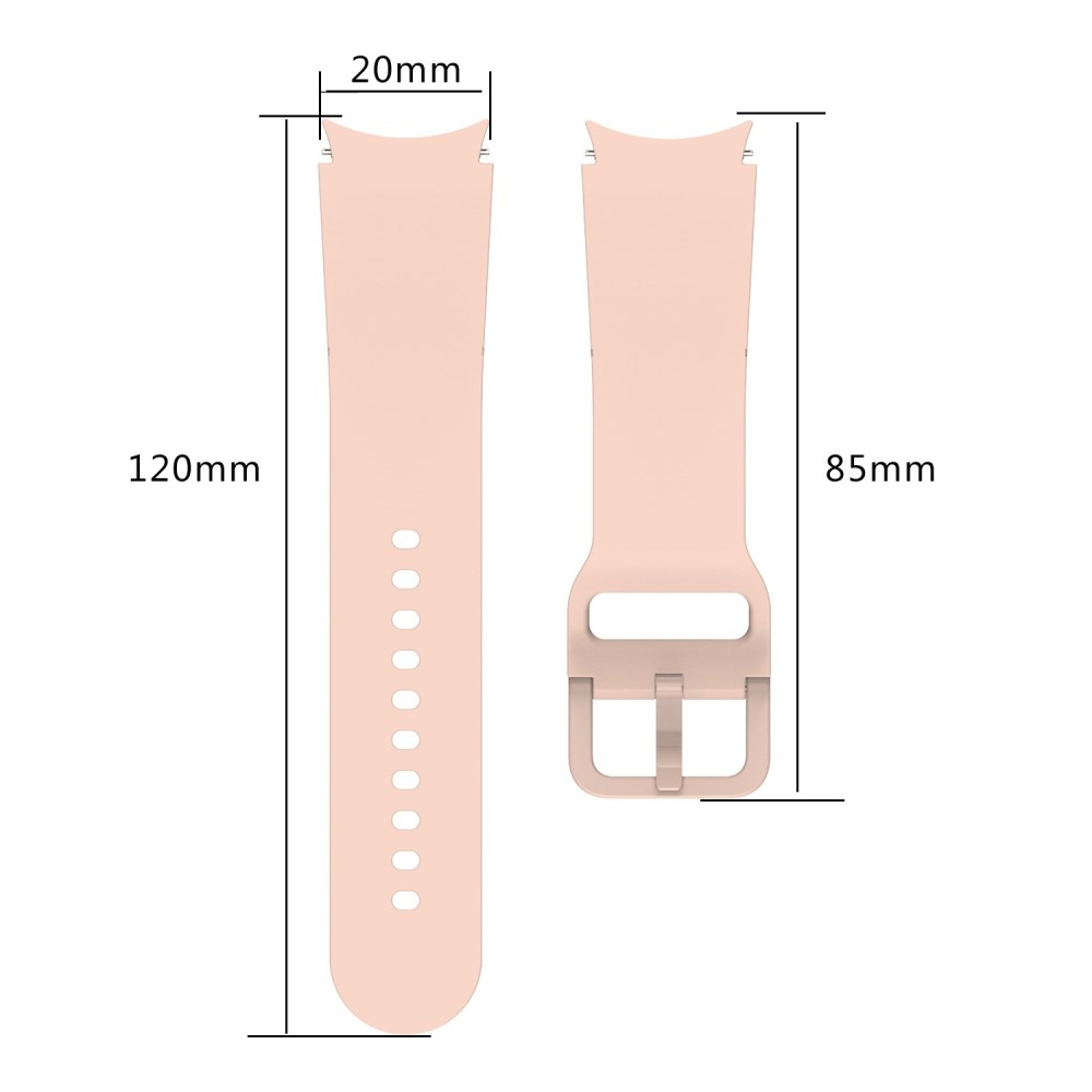 Samsung Galaxy Watch 4 (40mm) Ersatz Sport Silikon Armband (Gelenkumfang: 180 - 220mm) - Rosa