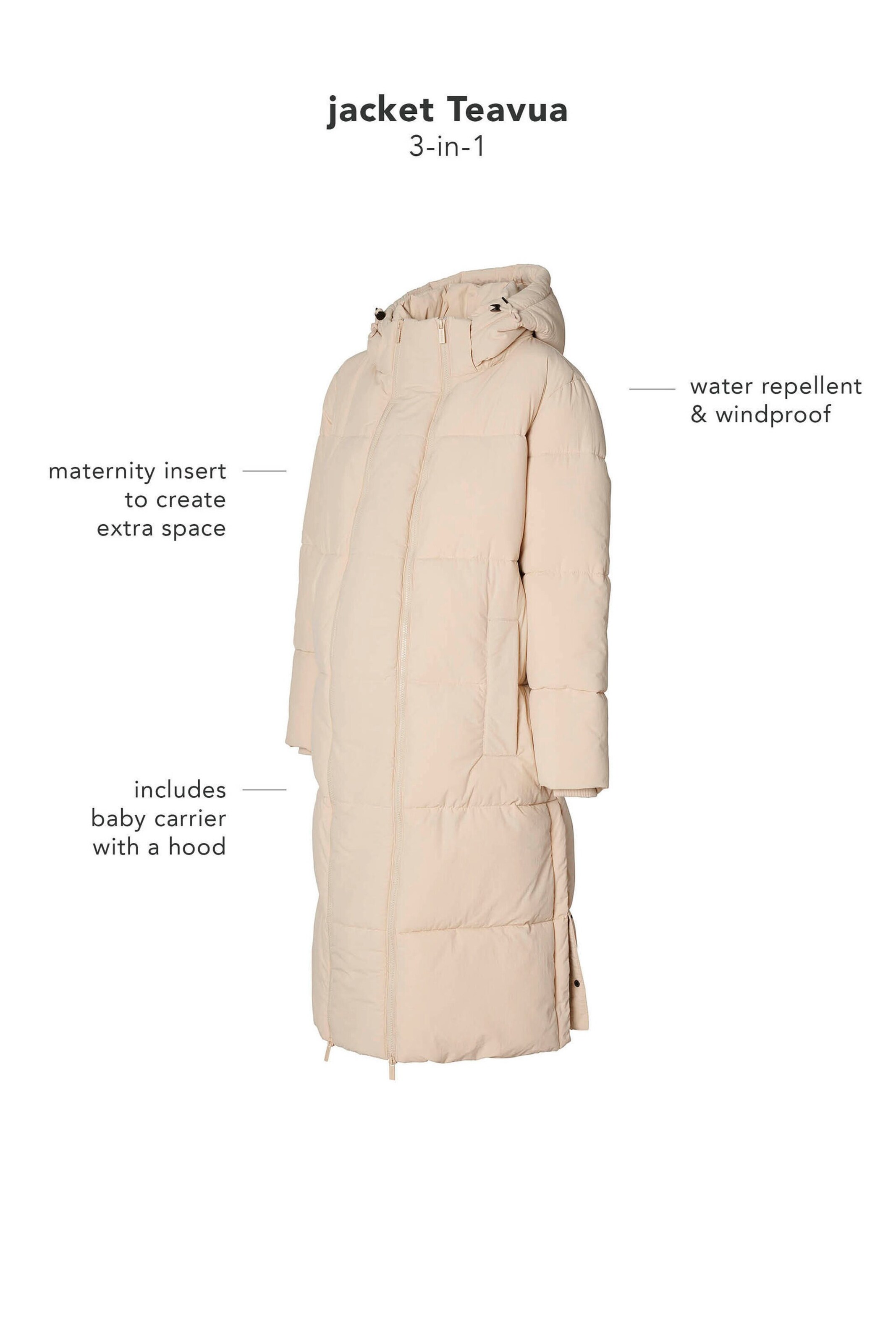 Noppies Maternity Umstandsjacke Winter Teavu Light Sand