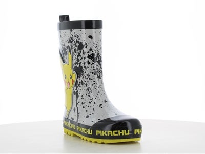 Pokemon Gummistøvler, Light Grey/Black