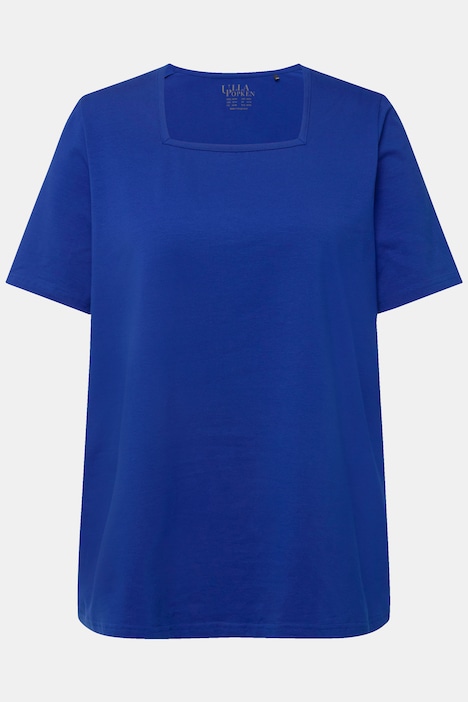T-Shirt, A-Linie, Carree-Ausschnitt, Halbarm