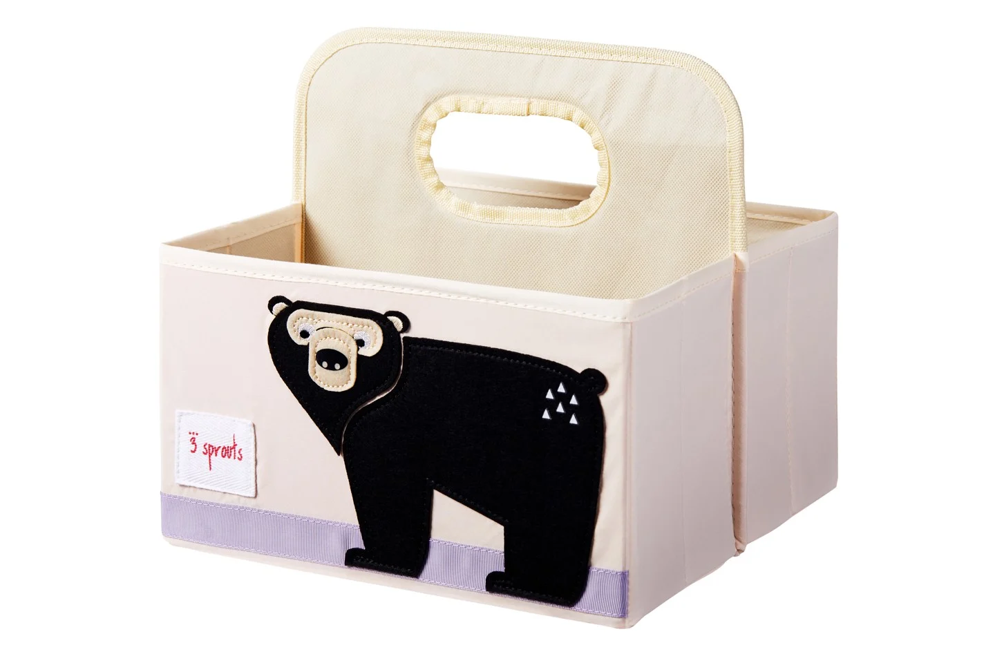3 Sprouts - Opbevaringskurv - Black Bear