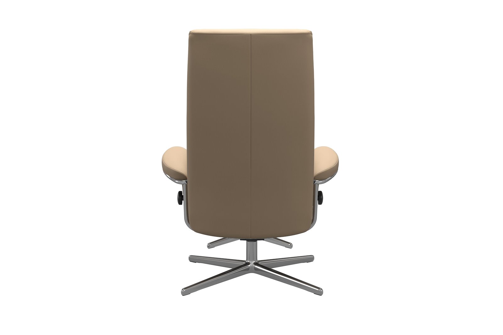 London lenestol m/krakk Hud Paloma Beige - Cross - Chrome