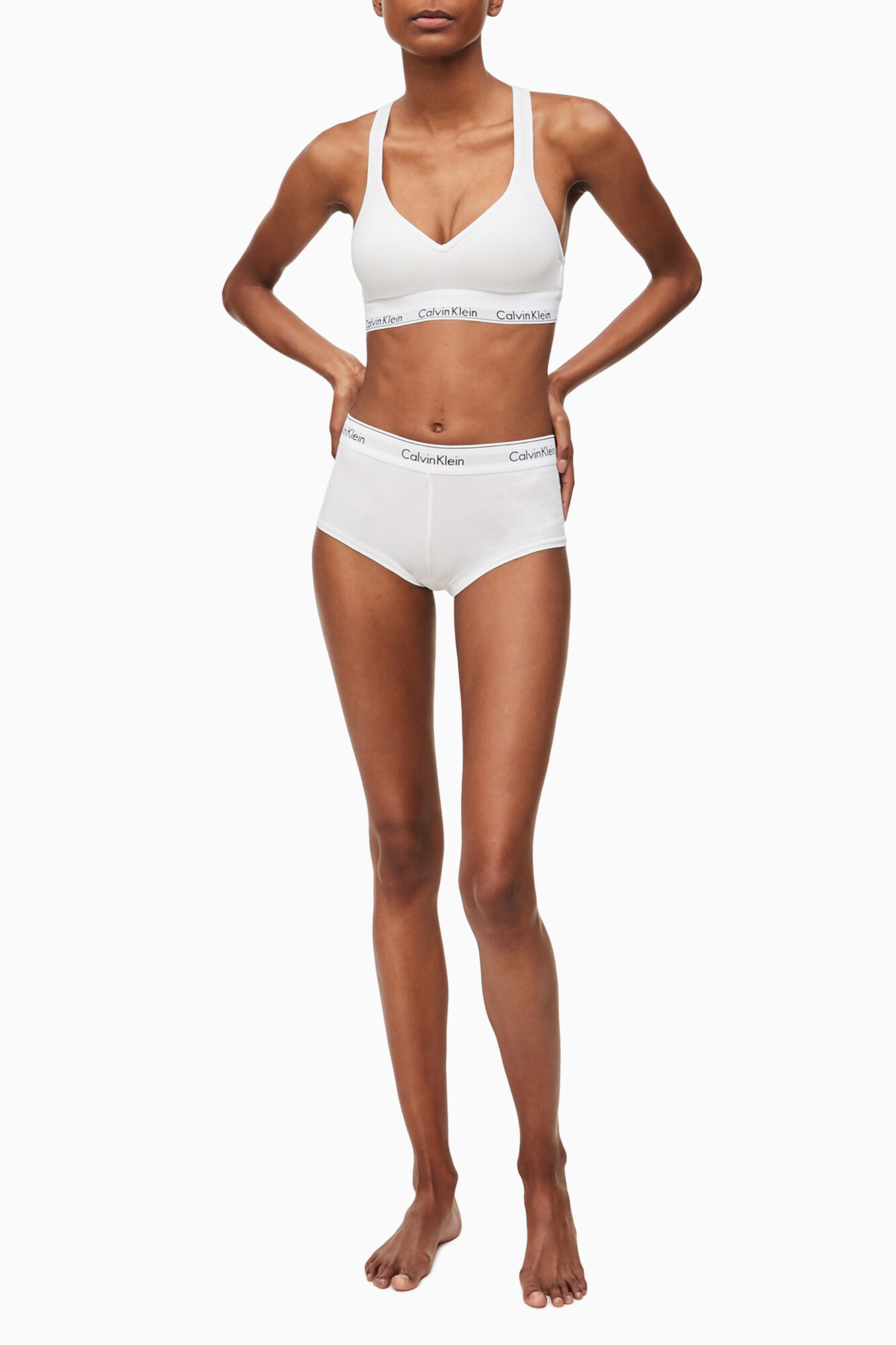 Top Calvin Klein de algodão moldado com cós elástico