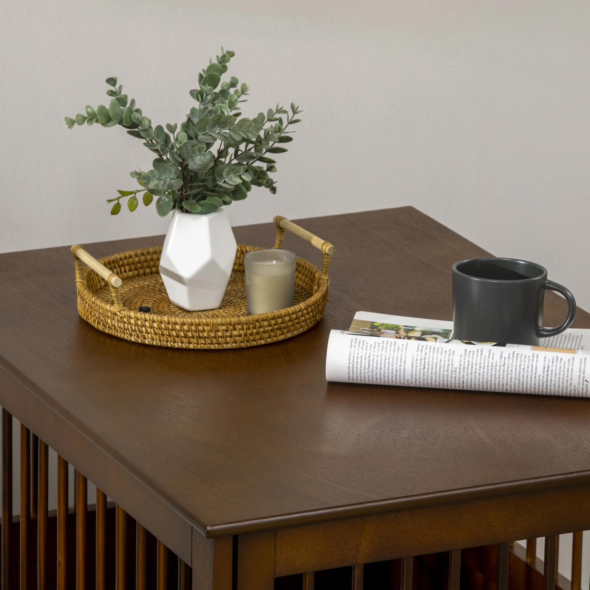PawHut Hundekäfig mit Holzdesign braun 80,5L x 59,5B x 67,5H cm