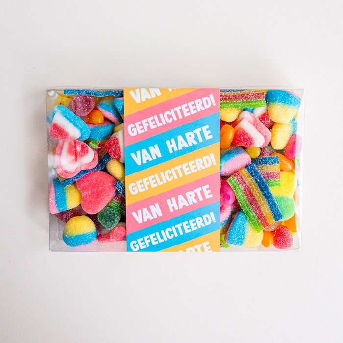 Veel Liefs | Snoepdoos Gefeliciteerd | 325g