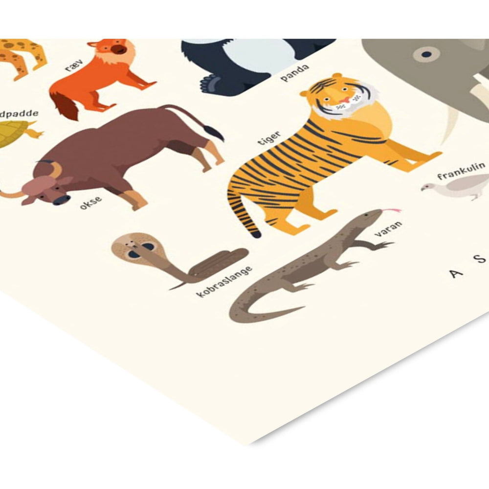 Køb Poster & Frame Citatplakat - Asiens Dyr – Børneplakat