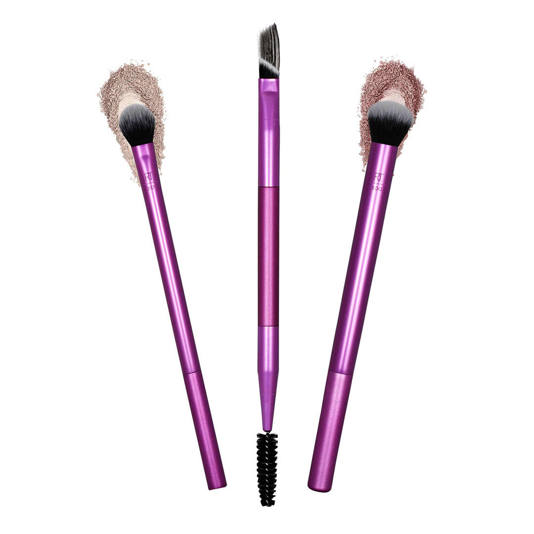 REAL TECHNIQUES  Conjunto de Pincéis - Eye Shade + Blend Brush Set - 1un