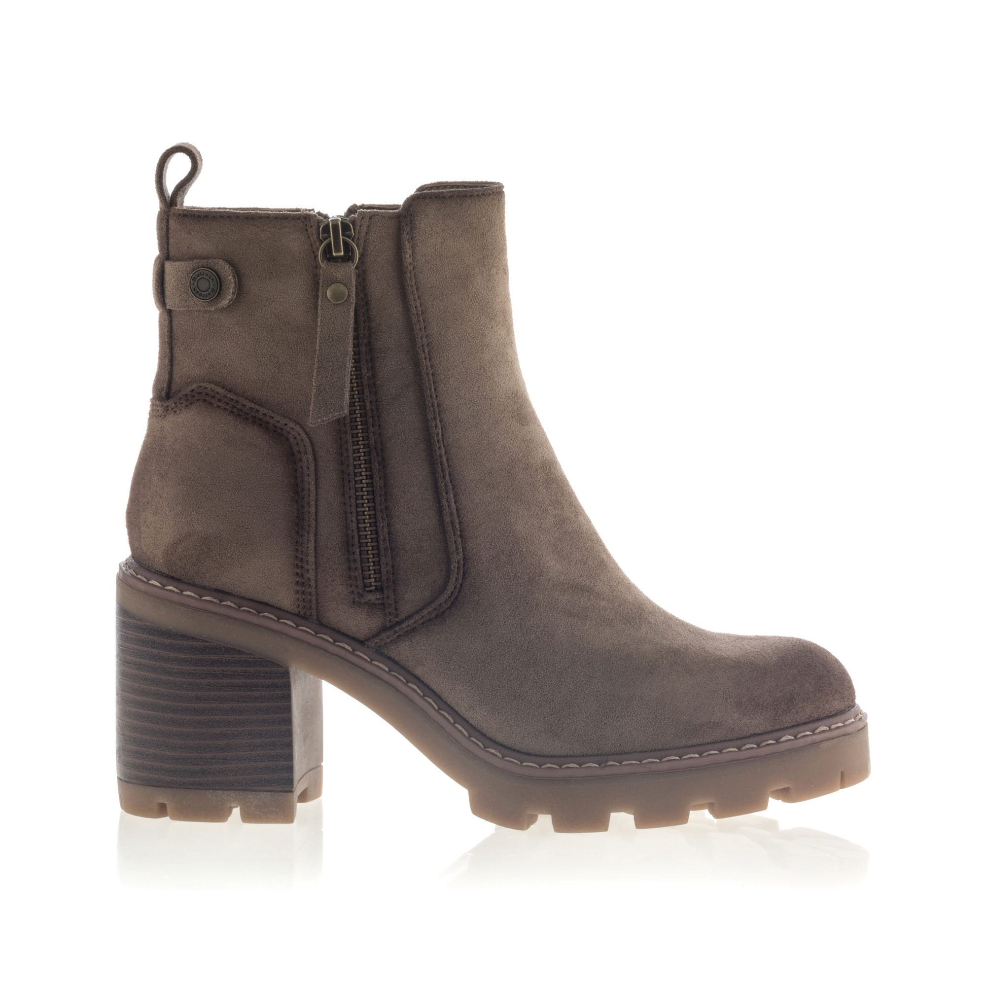 Boots à talon Femme beige