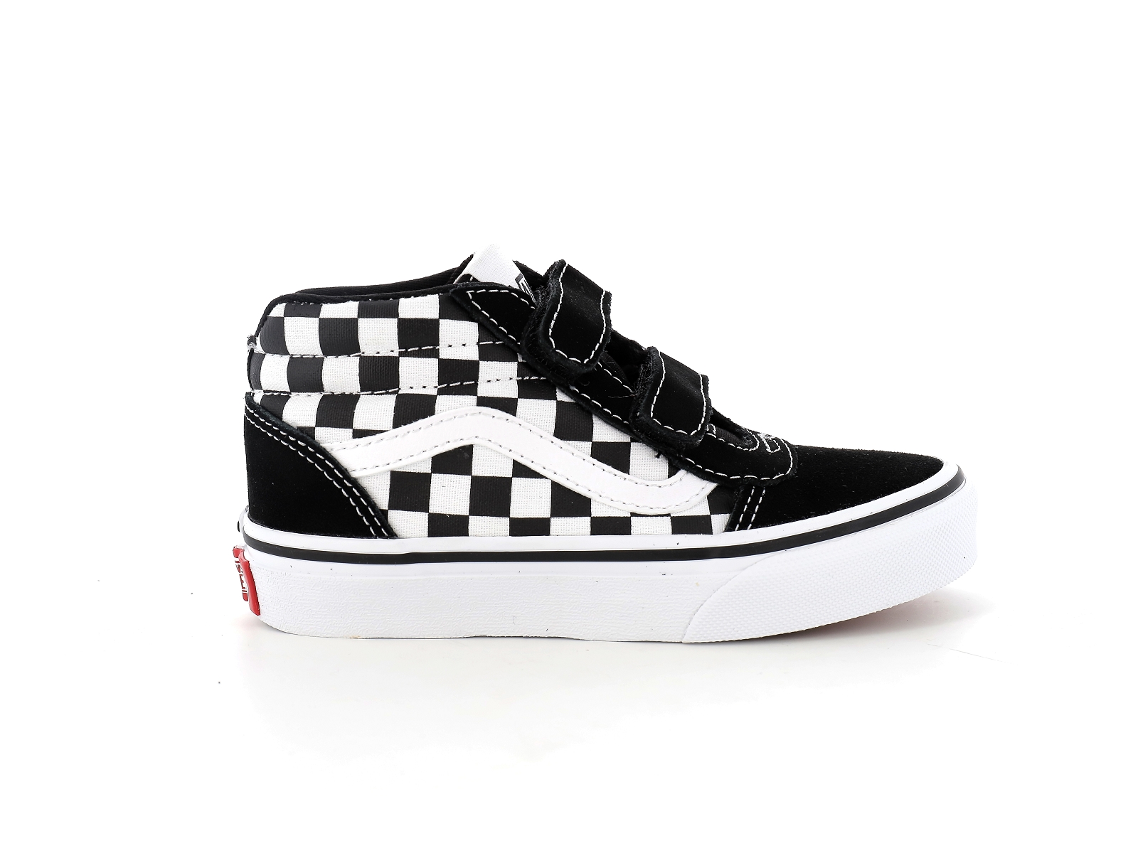 Vans-YT WARD MID V CHECKER Matières combinées Noir Blanc