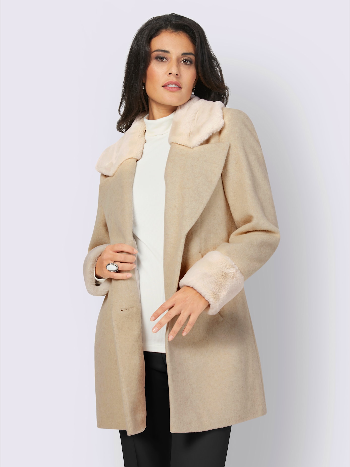 Veste longue 20% laine