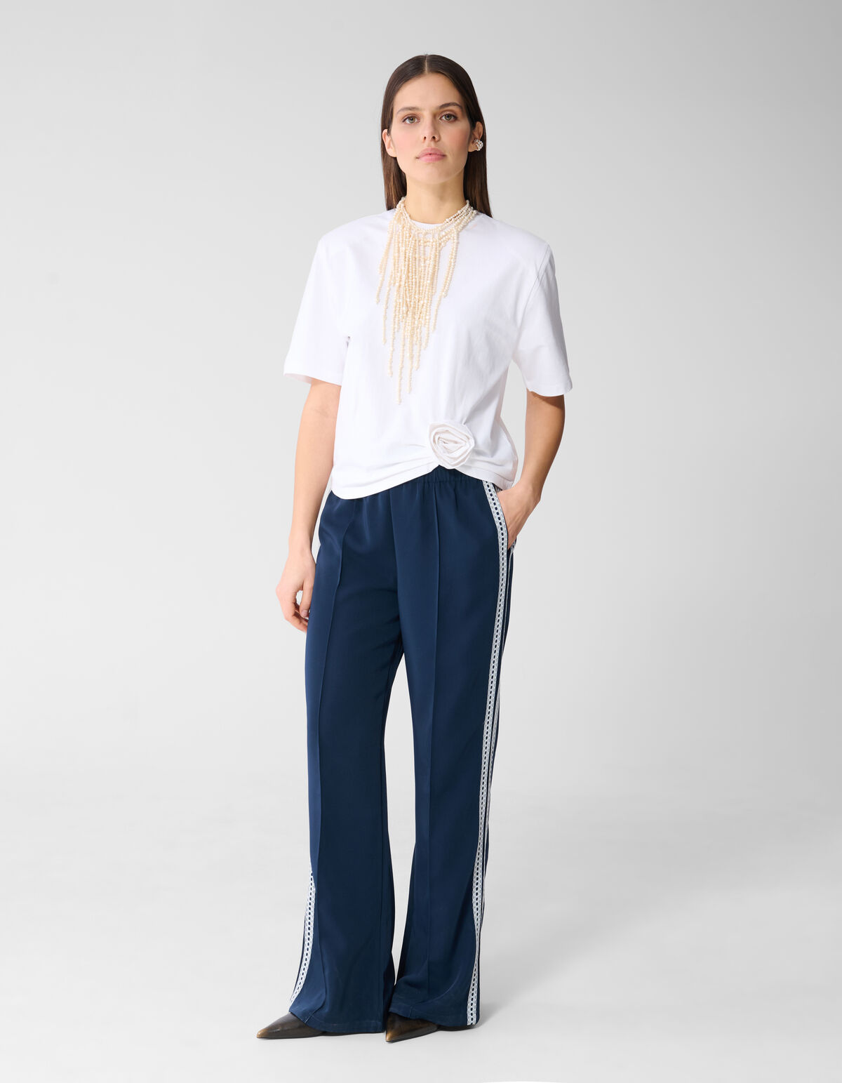 Flower T-shirt Wit