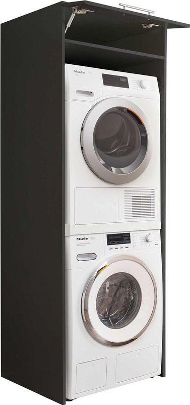 Laundreezy - Wasmachinekast - Antraciet - 68 x 68 x 200 cm