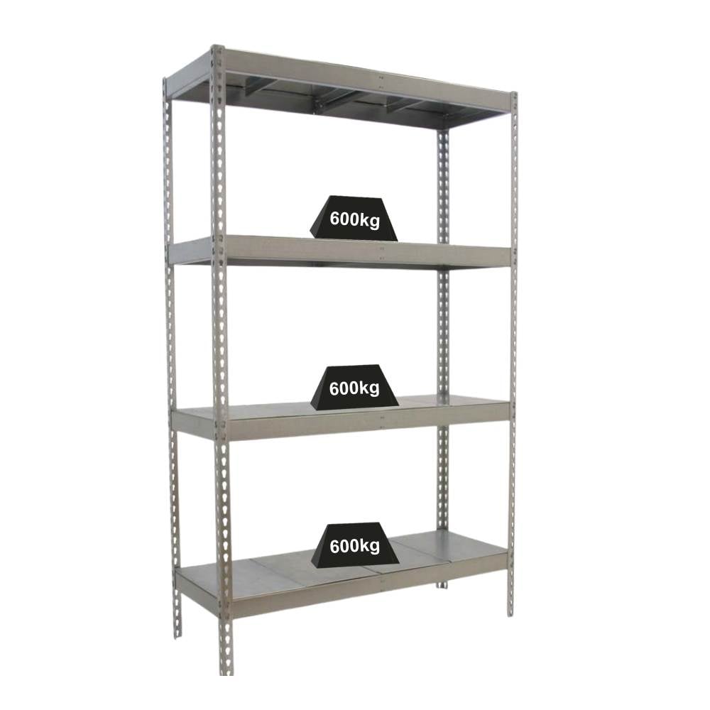 PROREGAL Heavy-Duty stellingkast Metal Beast Four HxBxD 200 x 210 x 45 cm Draagvermogen 500 kg Gegalvaniseerd