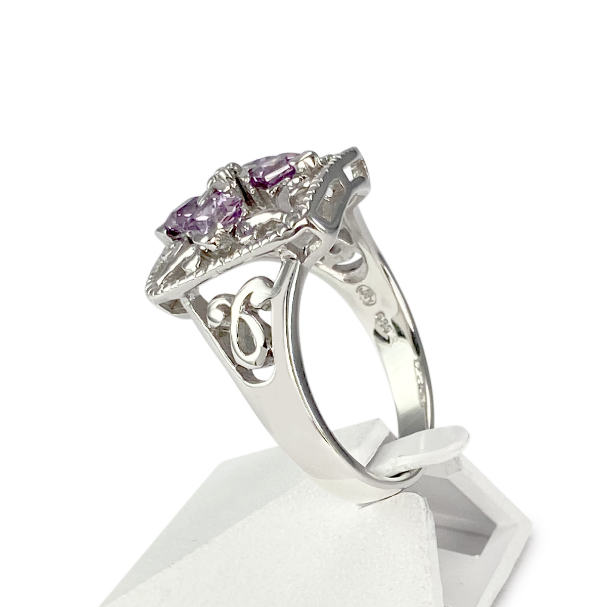 Bague d'occasion argent 925 zirconias