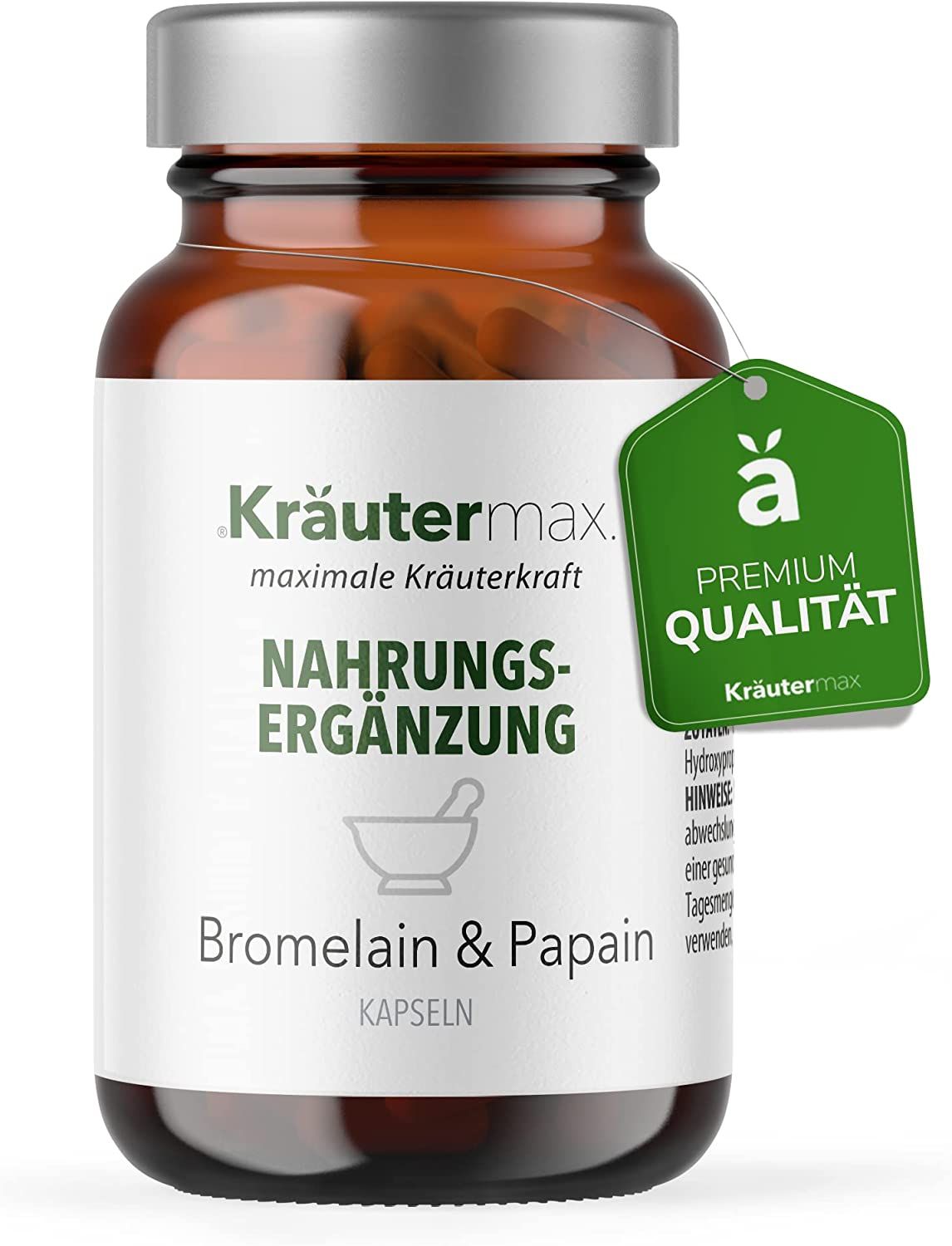 Kräutermax Bromelain und Papain Kapseln