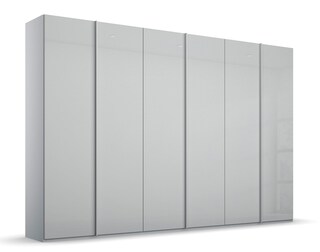 Kleiderschrank SKAT Seidengrau/ Glas Seidengrau