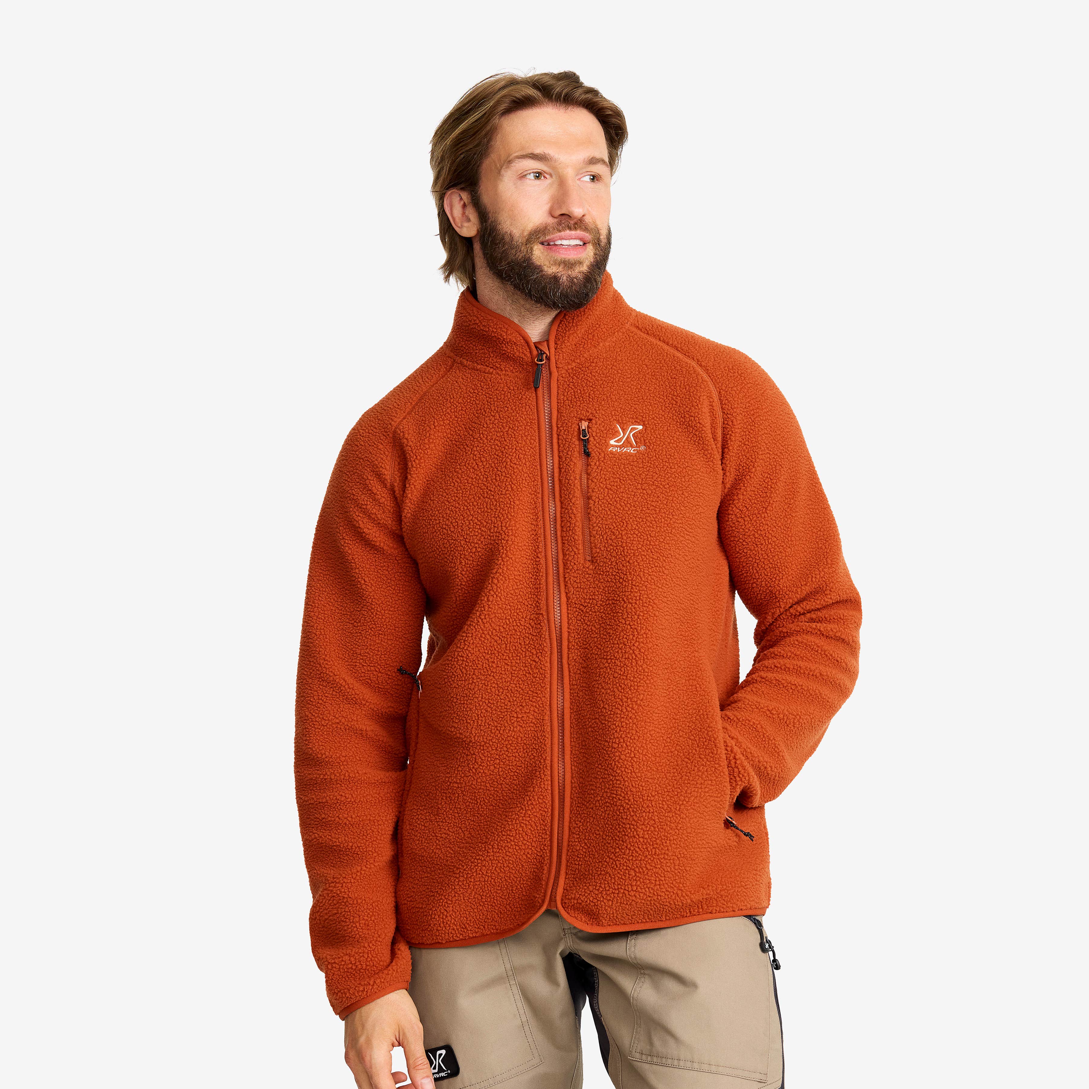 Canyon Full-zip Pile Fleece Herre Terracotta Brown