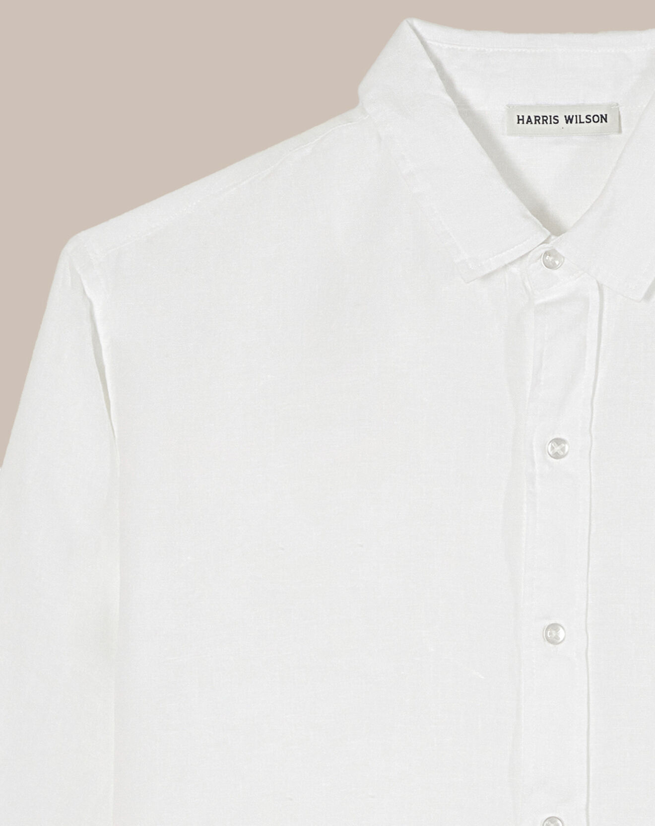 Harris Wilson Chemise slim 100% Lin Danny blanche