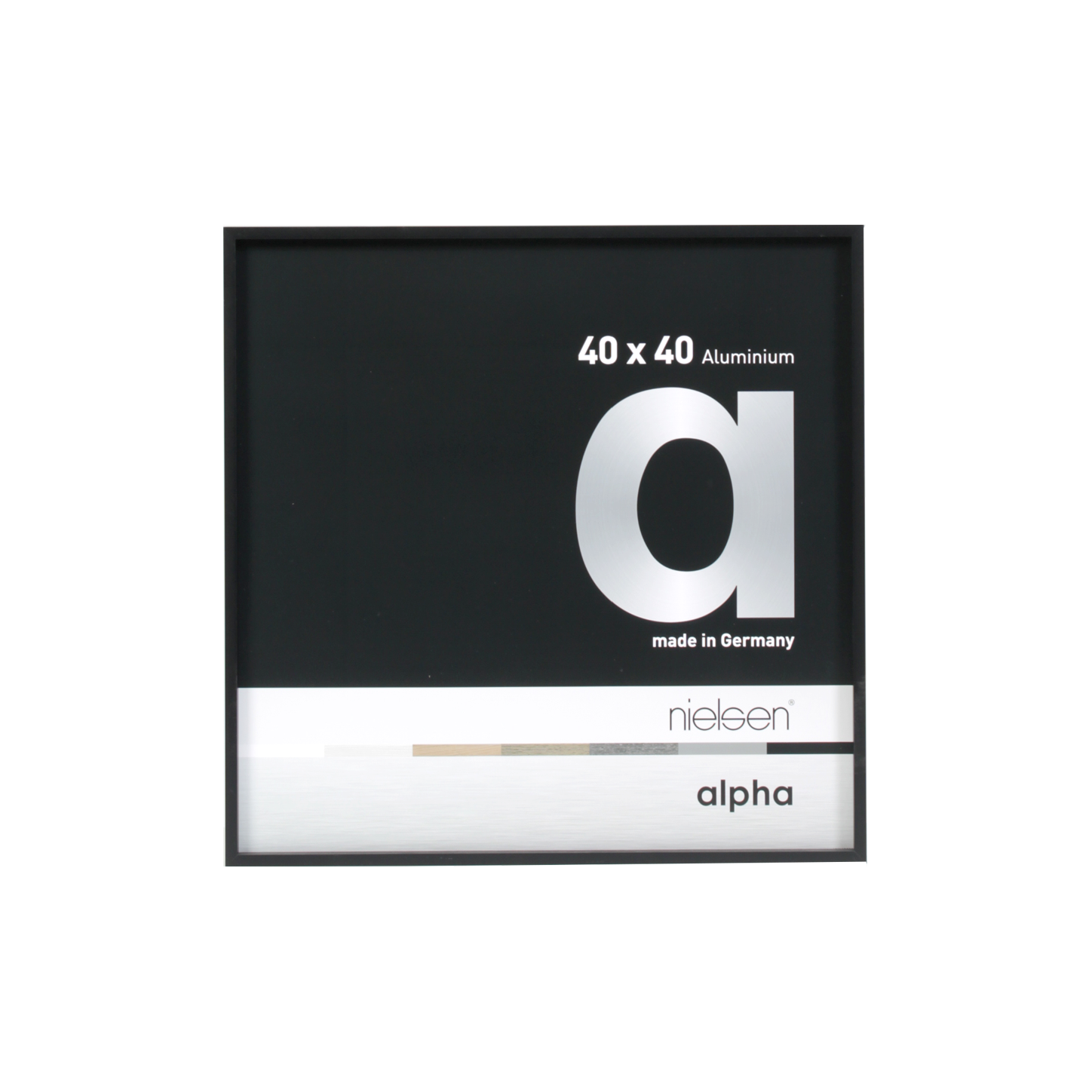 Alpha lijst 40x40 cm Apla lijst - Jet Black Matt