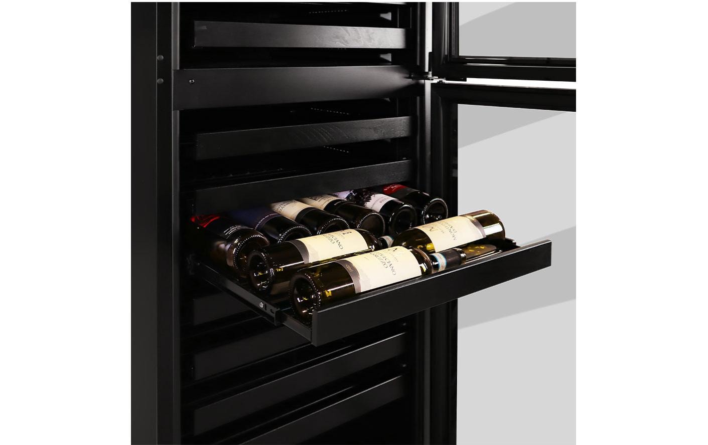 Weinklimaschrank WK139DD, Schwarz, Rechts<br>Weinkühlschrank für 177 Flaschen