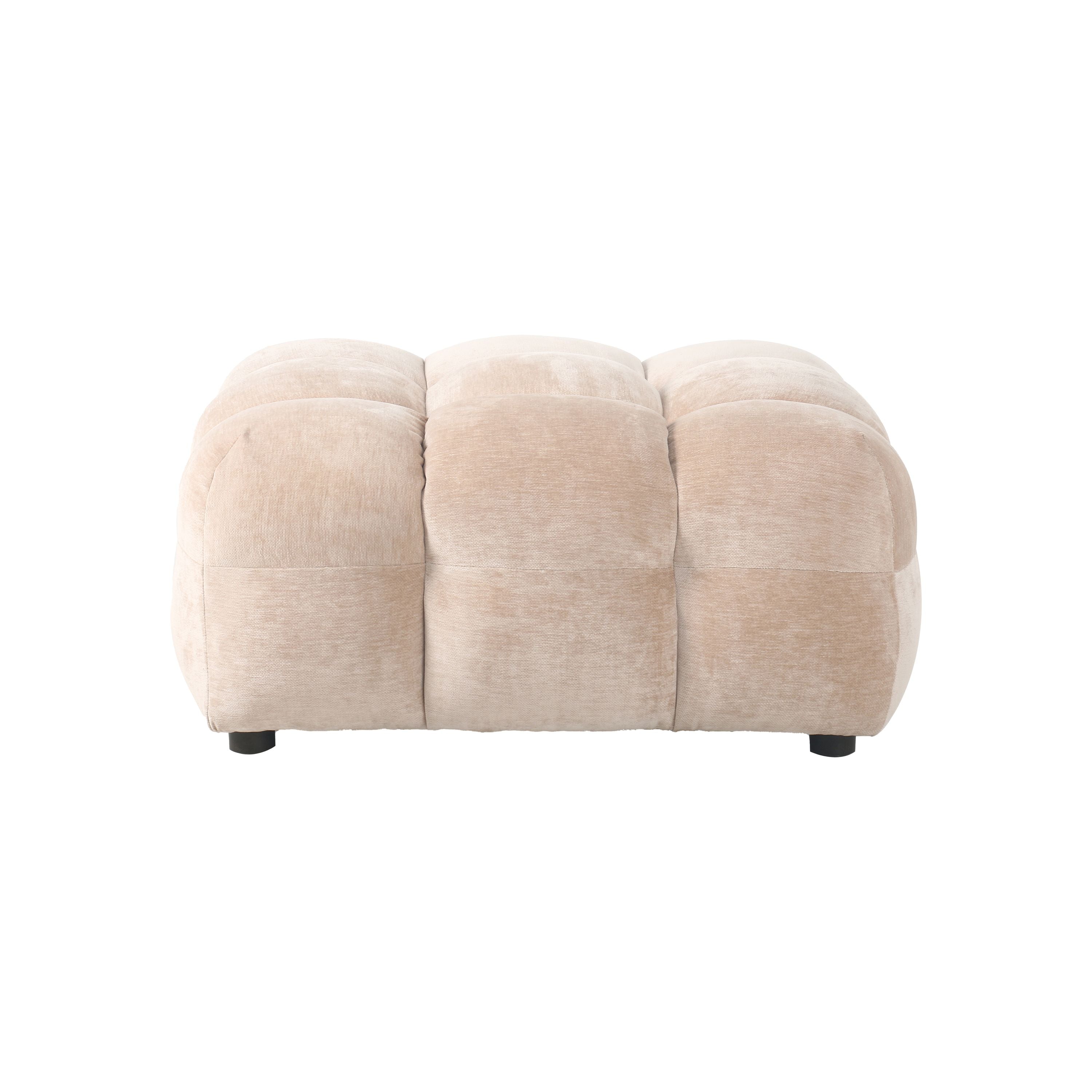 Dutchbone Hackman Hocker Velours Beige