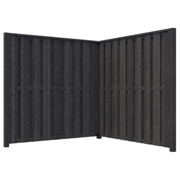 Schutting startpakket Royal grenen hout antraciet 3,8 m lang