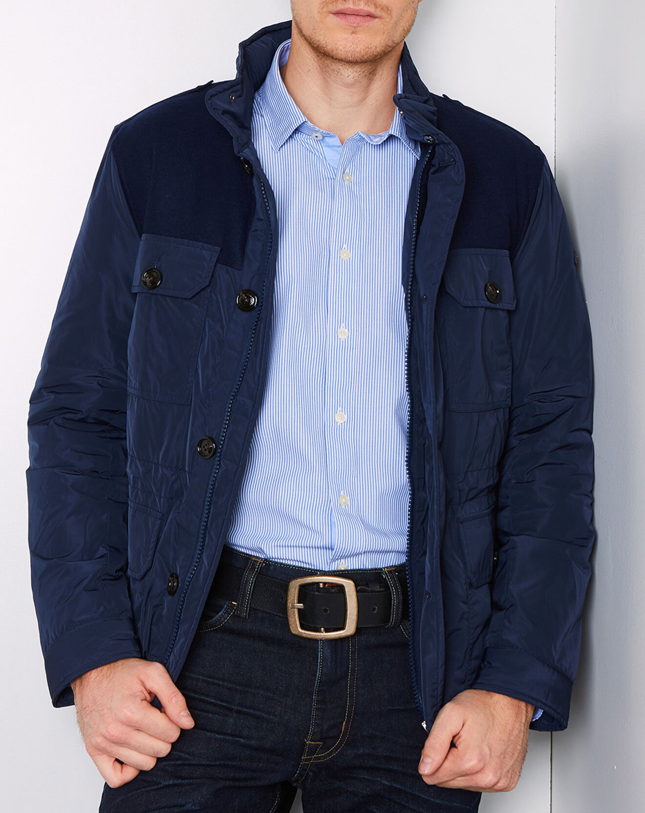 Hackett London Parka légère Arbourfield bleu marine