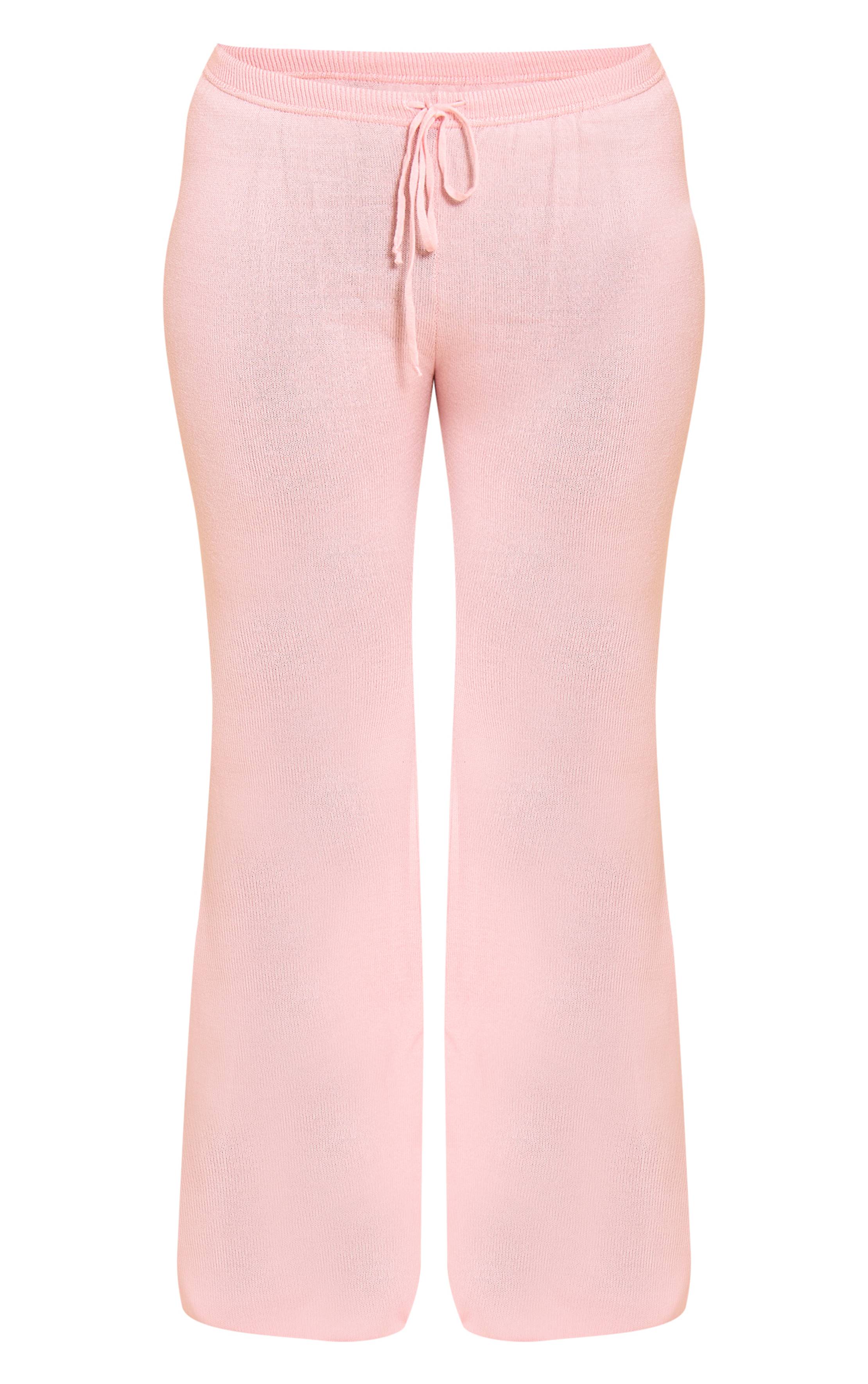 Rose Pantalon Taille Nouée En Maille Shape