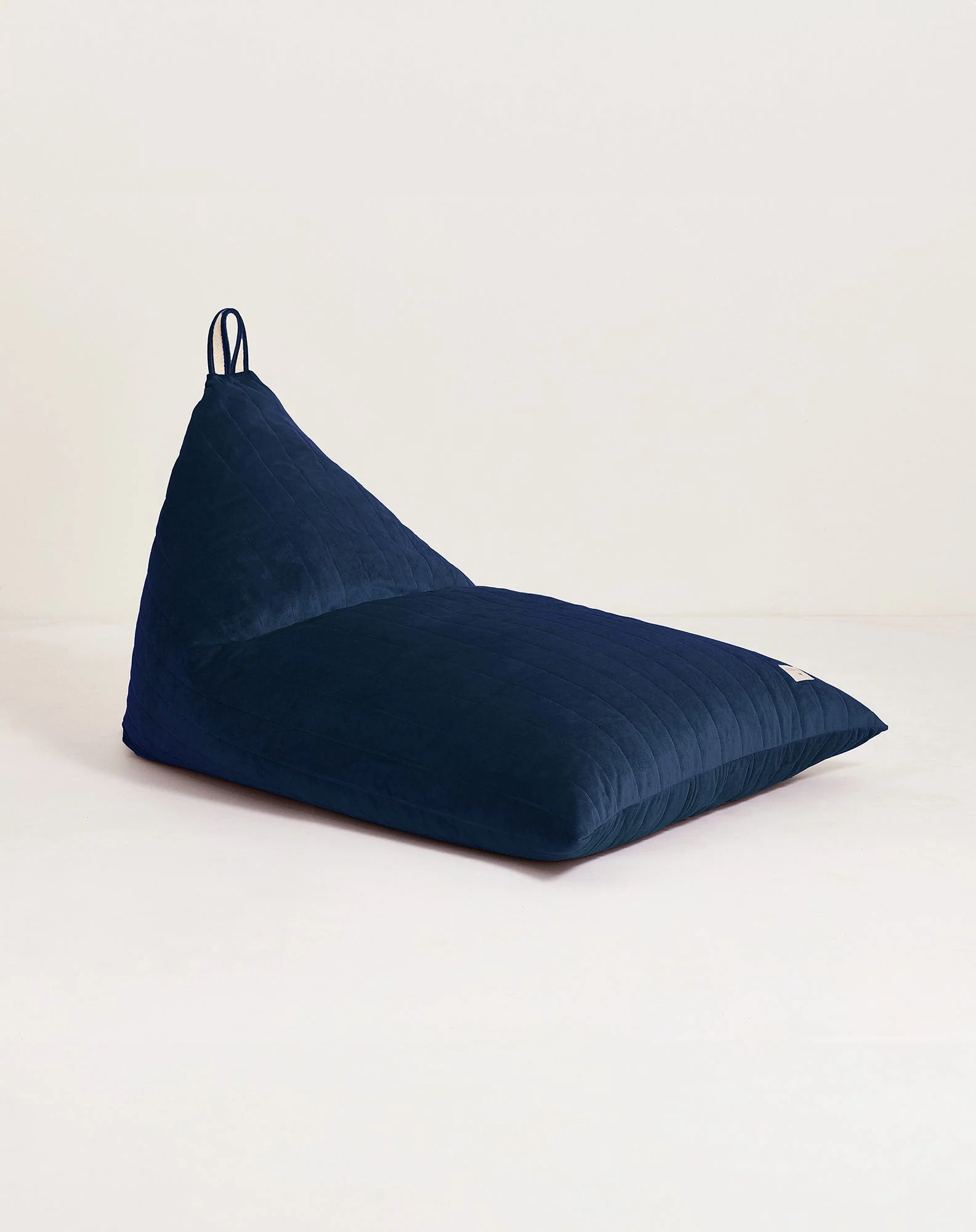 Pouf essaouira - taille enfant - eco-velours | Bleu