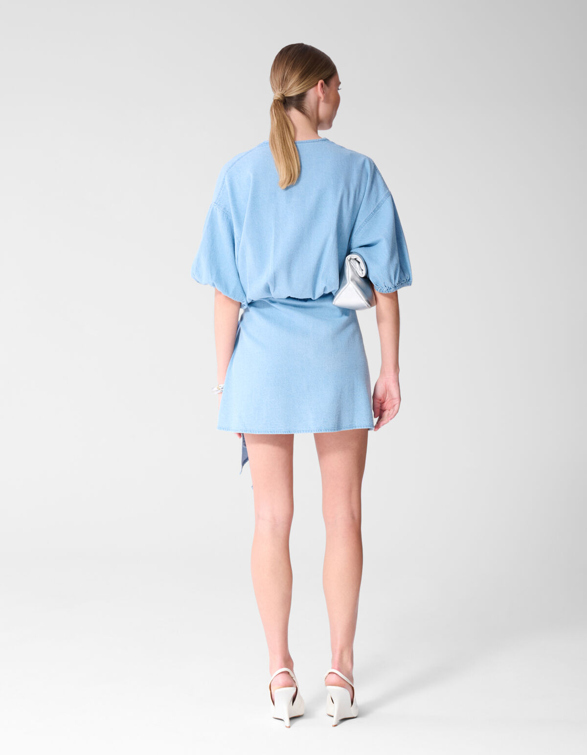 Mini Denim Wikkeljurk Blauw