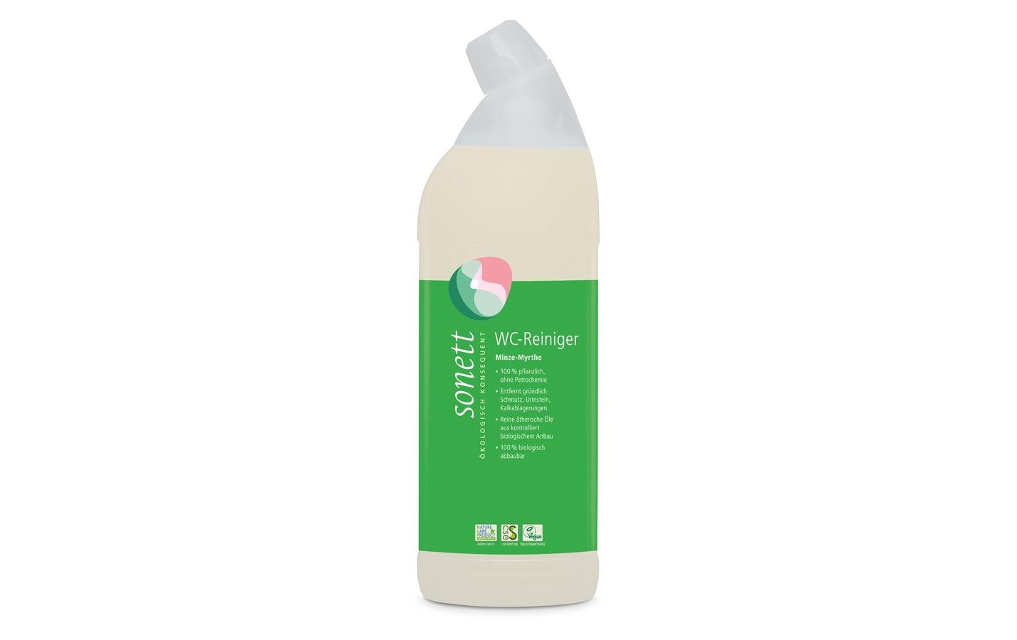 WC-Reiniger Minze-Myrthe 750 mlFür die Reinigung von WC-Becken mit frischem Duft von Minze-Myrthe