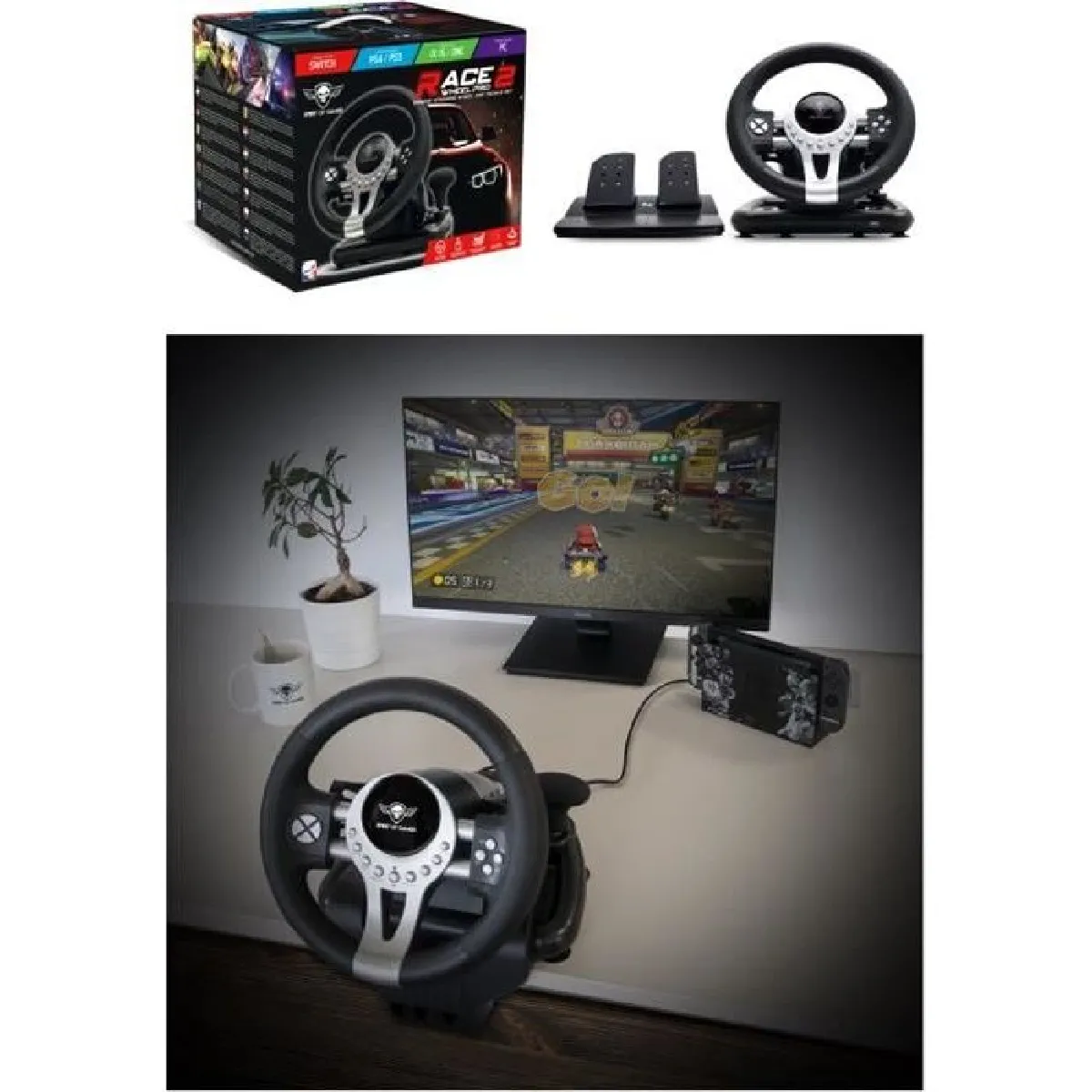 Spirit Of Gamer Race Pro Wheel 2 - Compatible Xbox/PS4/PC