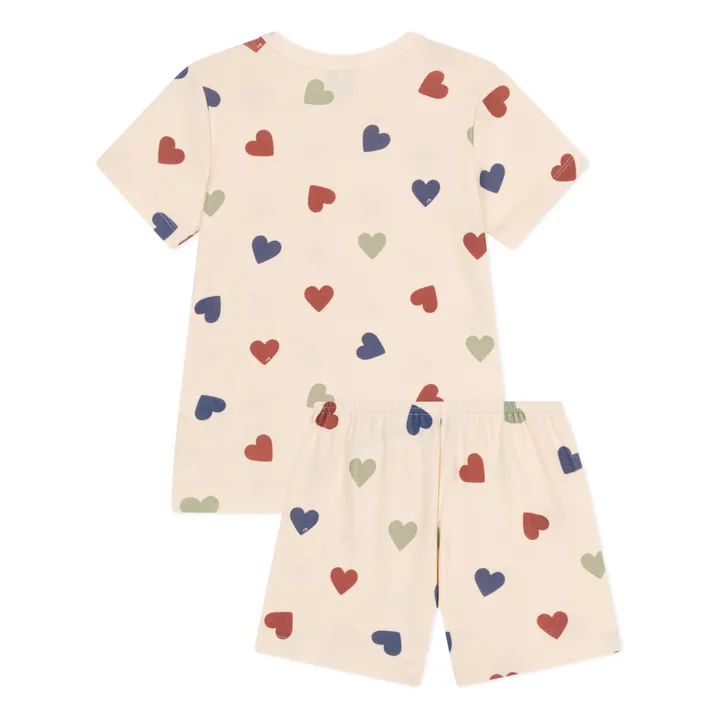 Petit Bateau Pyjama Short Market Cœurs | Vanille