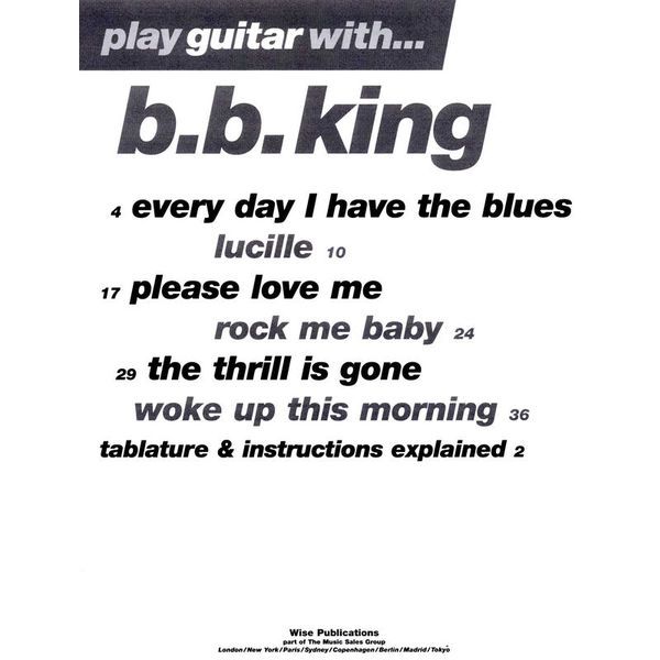 Wise Publications Play guitar with B.B. King