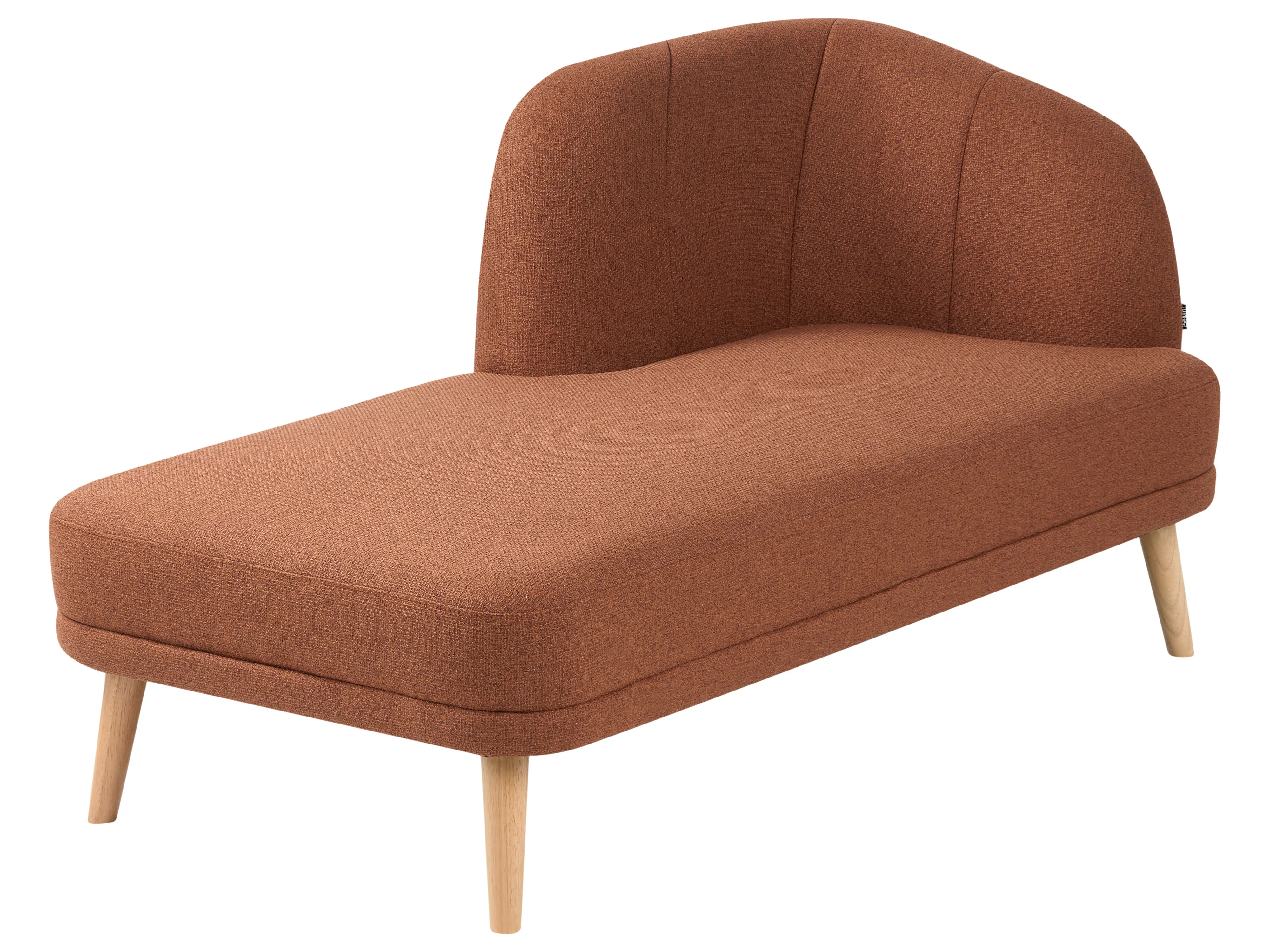 Rechtszijdige chaise longue TANLAY Stof Goudbruin