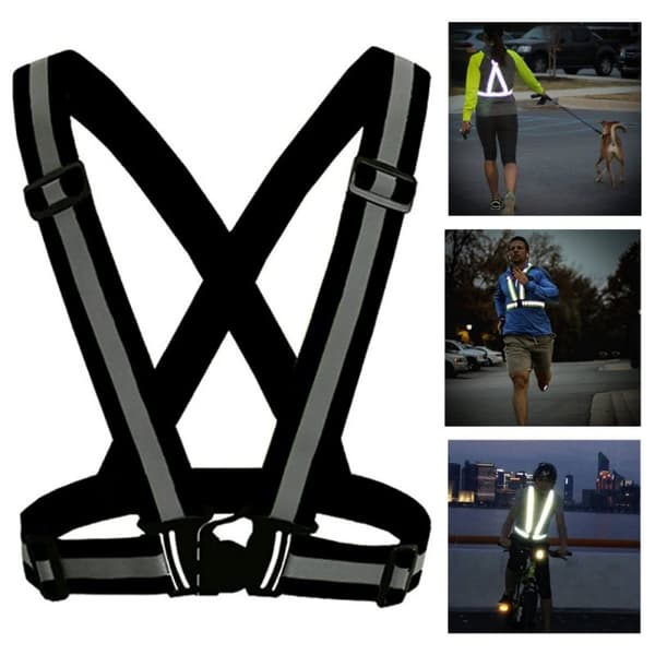 Refleksvest for trening / Sykle - Svart