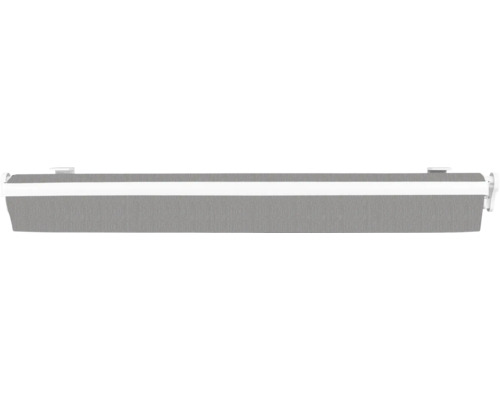 SOLUNA knikarmscherm Proof 2,5x2 Stofdesign 8396 Frame RAL 9010 Zuiver Wit Aandrijving rechts incl. slinger