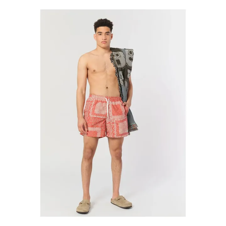 Bather Short de Bain Bandana Fibres Recyclées | Terracotta