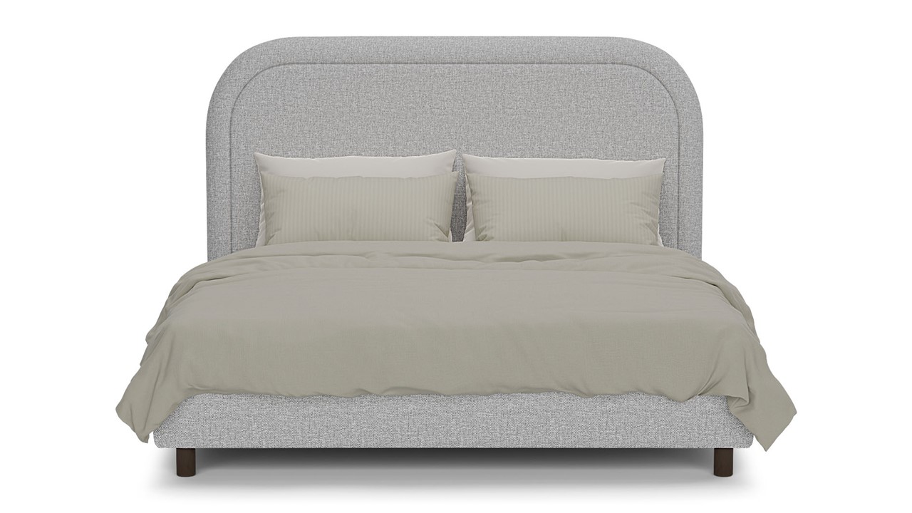 Bed Amber - Linen touch light grey
