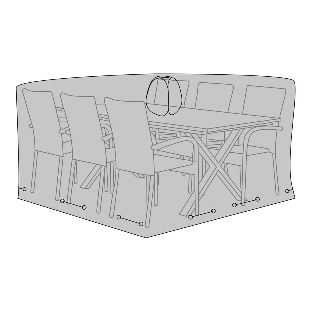 Luksus tuinmeubelhoes, zwart. 235 x 235 x 95 cm