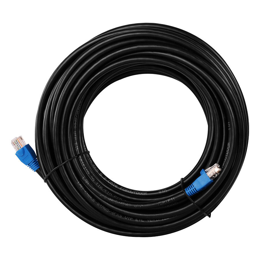 Câble RJ45 catégorie 6 U/UTP - 50 m (Bleu et Noir)