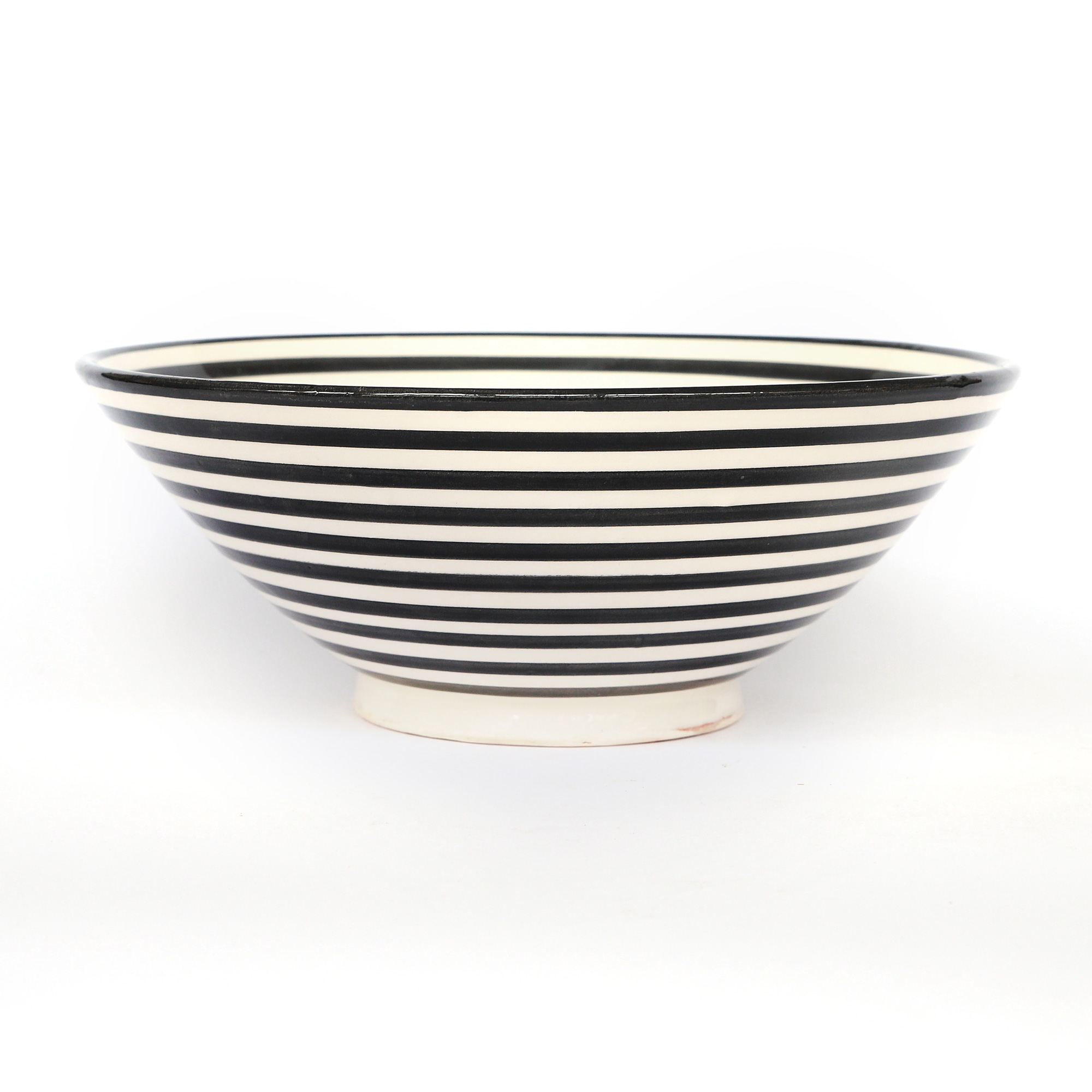 Zierschale schwarz-weiß, Ø 30 cm, H 12 cm von fischer's lagerhaus