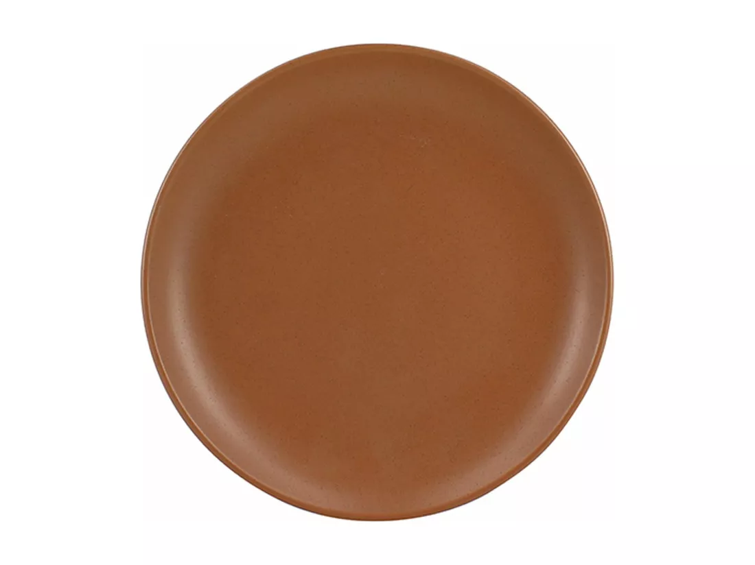 Novastyl - Lot6 Assiettes A Dessert Arita 20.5cm En Gres Marron
